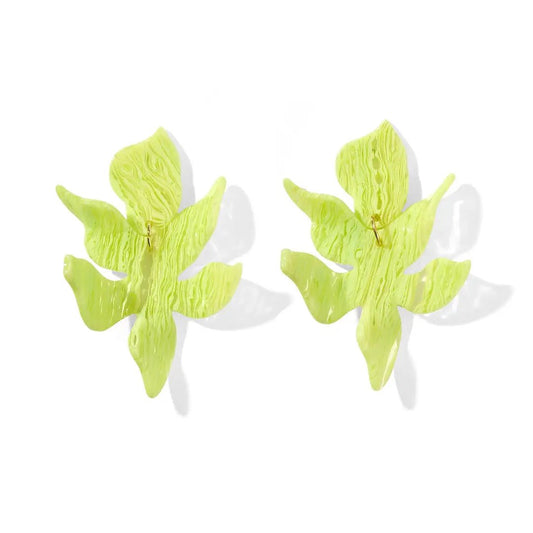 Flora Statement Earrings - Lime Zest - Shop LINNY CO