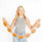 Flora Statement Earrings - Metallic Orange - Shop LINNY CO