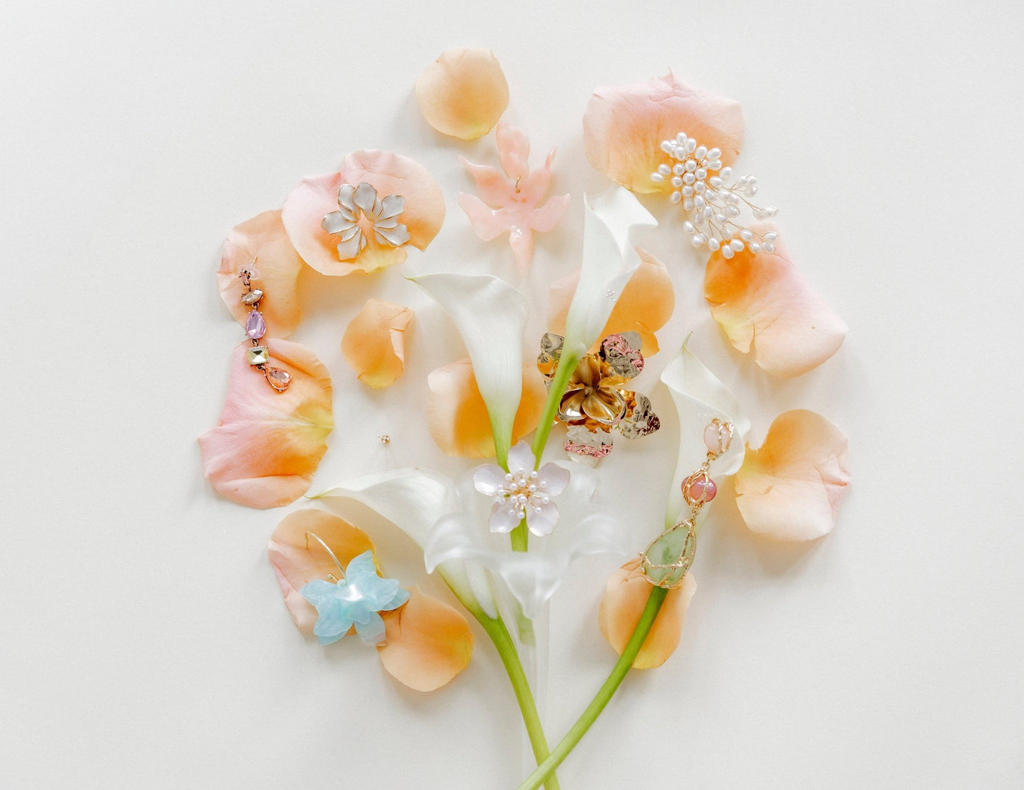 Flora Statement Earrings - Peach Bellini - Shop LINNY CO
