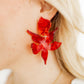 Flora Statement Earrings - Pearlized Red - Shop LINNY CO