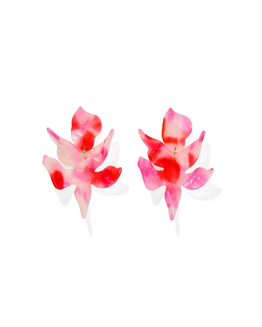 Flora Statement Earrings - Pink Flamingo - Shop LINNY CO