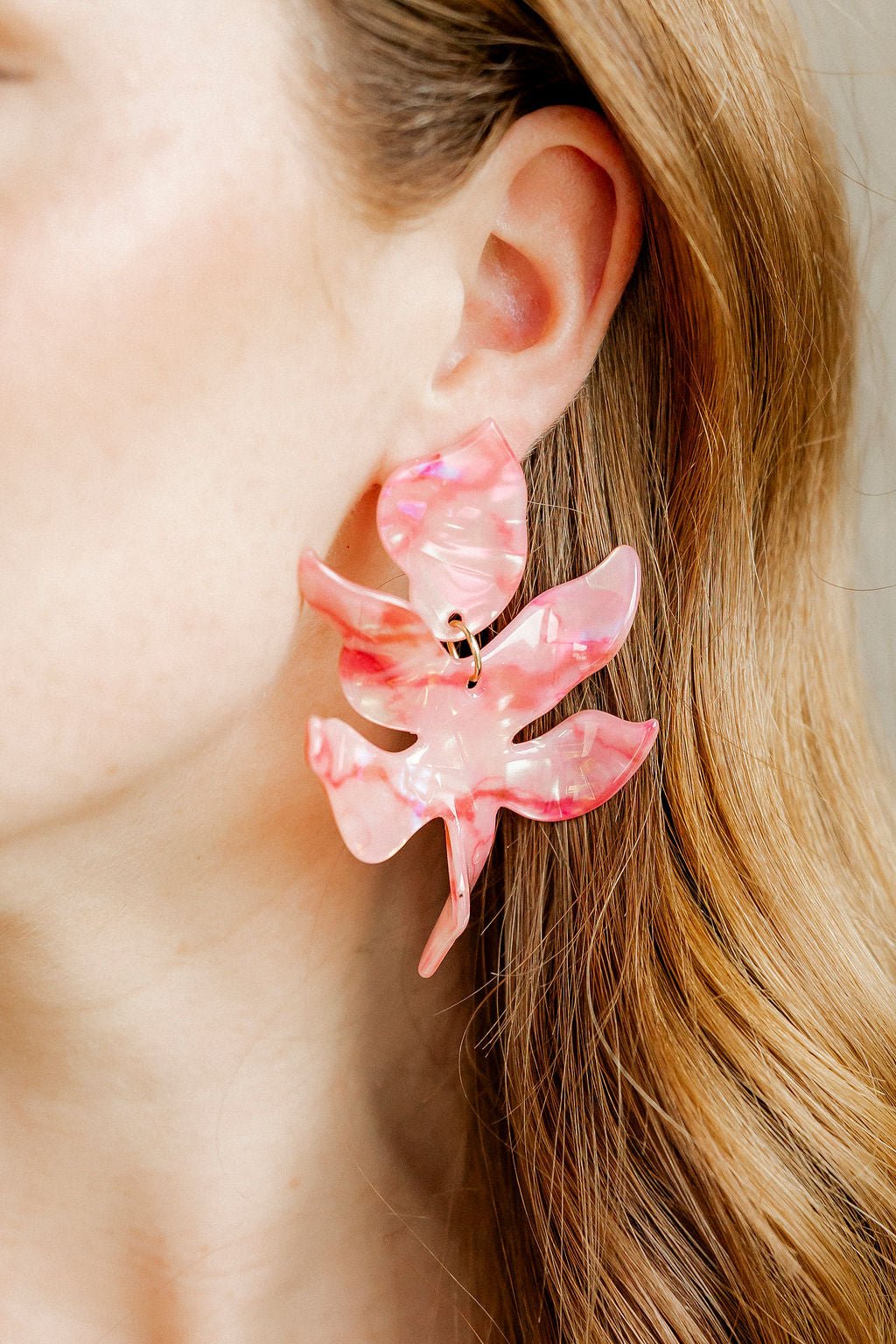 Flora Statement Earrings - Pink Spritz - Shop LINNY CO