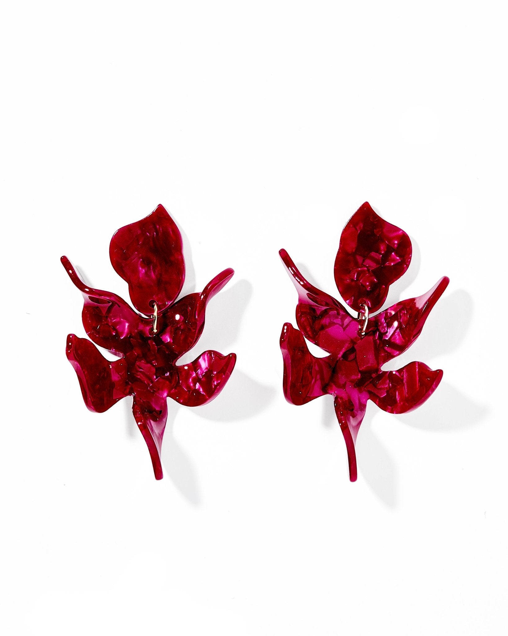 Flora Statement Earrings - Pinot Noir - Shop LINNY CO