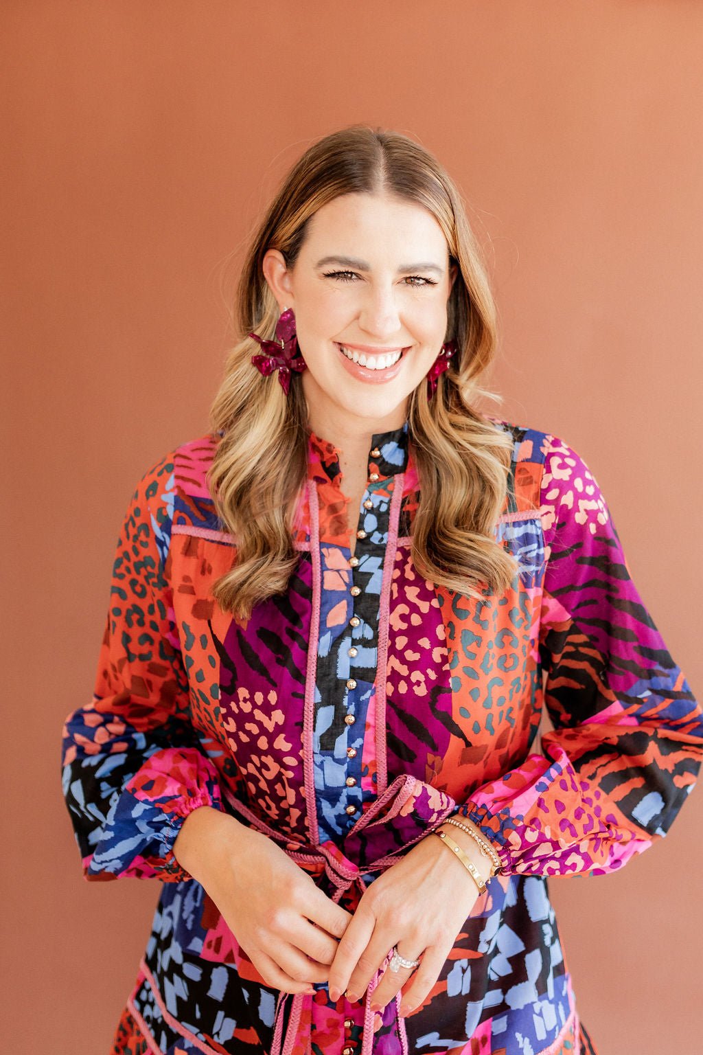 Flora Statement Earrings - Pinot Noir - Shop LINNY CO