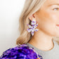 Flora Statement Earrings - Purple Frost - Shop LINNY CO