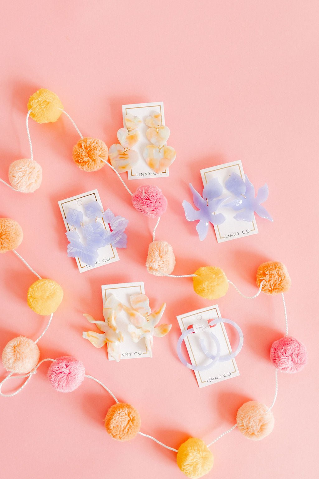 Flora Statement Earrings - Rainbow Sherbert - Shop LINNY CO