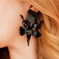 Flora Statement Earrings - True Black - Shop LINNY CO