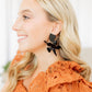 Flora Statement Earrings - True Black - Shop LINNY CO