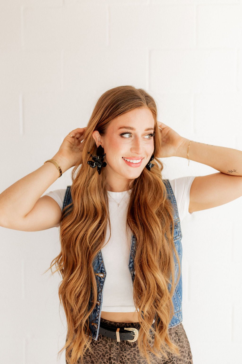Flora Statement Earrings - True Black - Shop LINNY CO