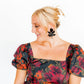 Flora Statement Earrings - True Black - Shop LINNY CO