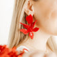 Flora Statement Earrings - True Red - Shop LINNY CO