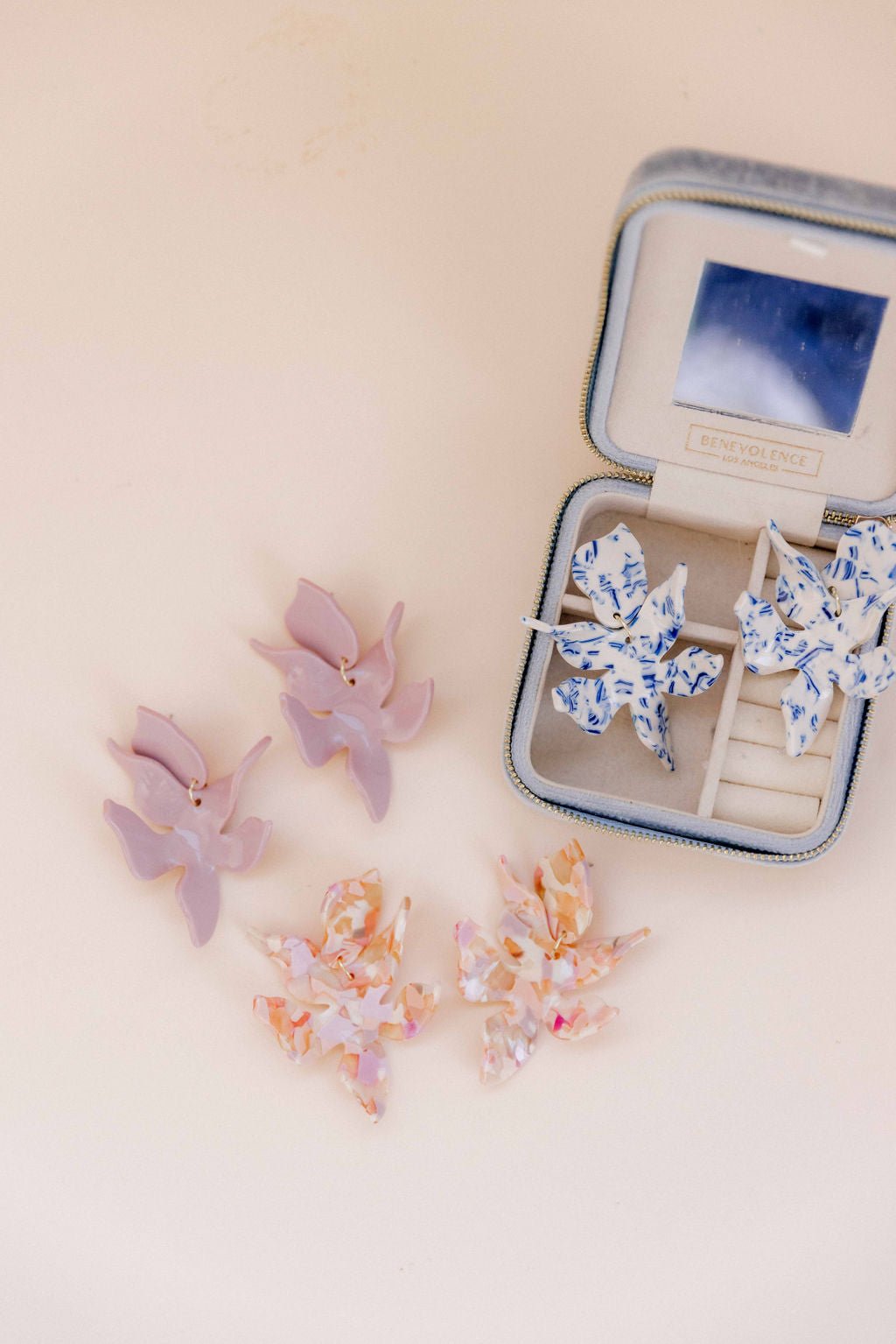 Flora Statement Earrings - Vintage Rose - Shop LINNY CO