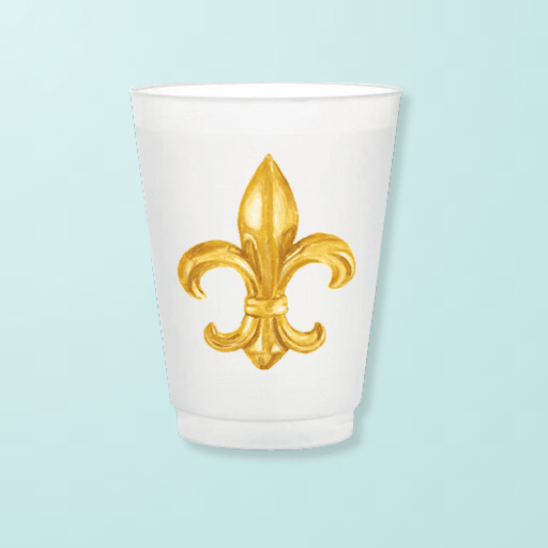 Fluer de Lis Frosted Cups - Shop LINNY CO
