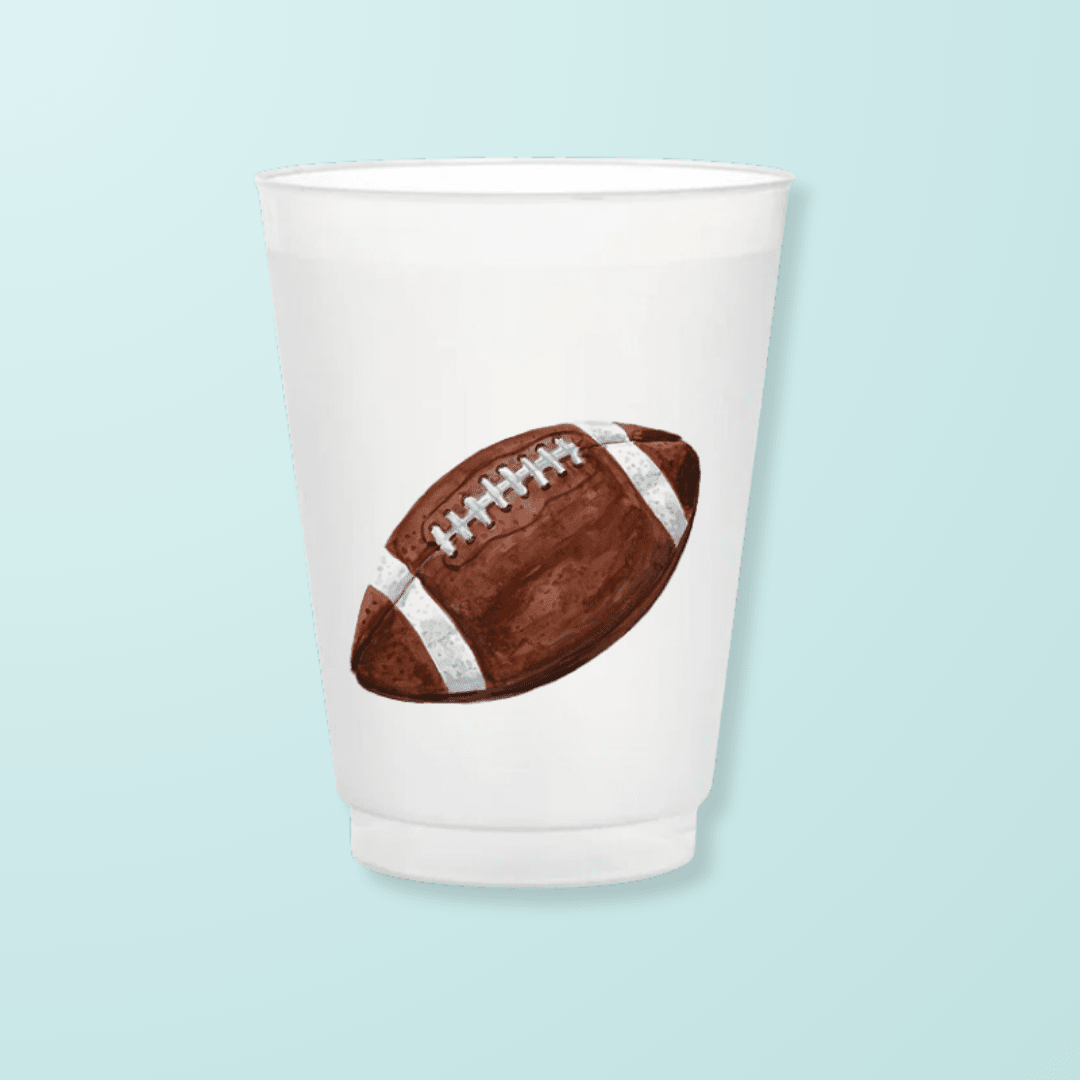 Football Frosted Cups - Shop LINNY CO