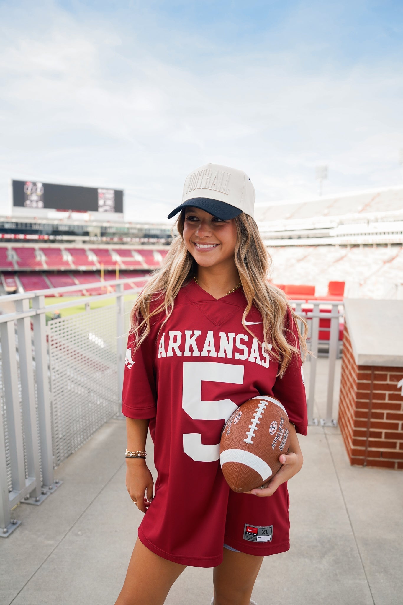 FOOTBALL - Neutral Vintage Trucker Hat - Shop LINNY CO