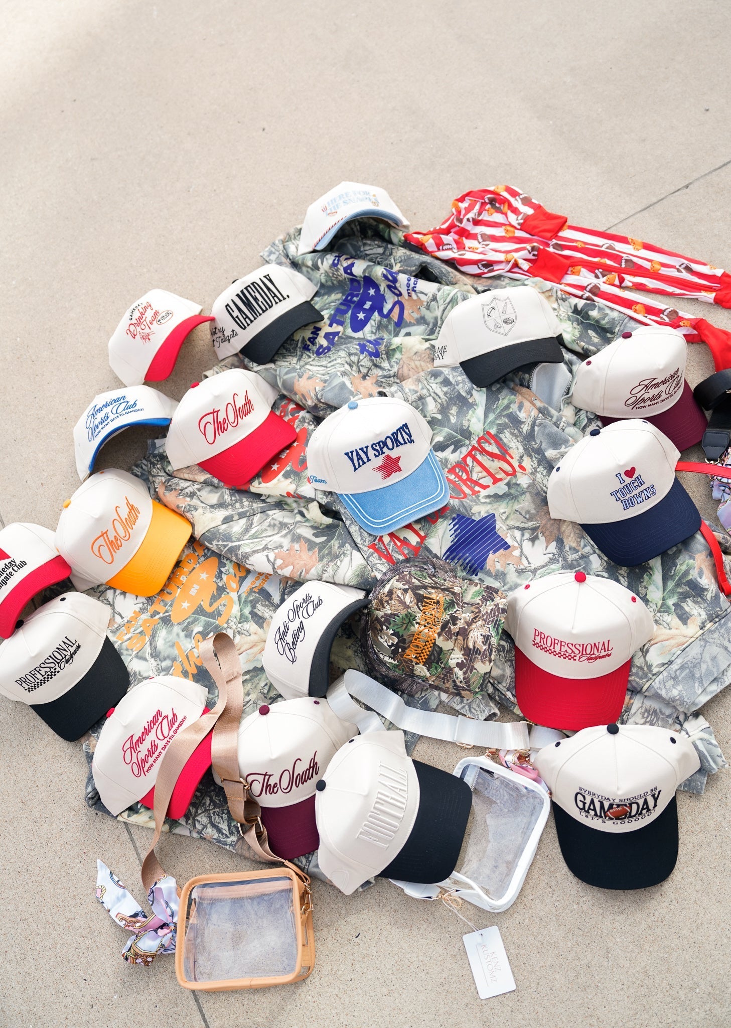 FOOTBALL - Neutral Vintage Trucker Hat - Shop LINNY CO