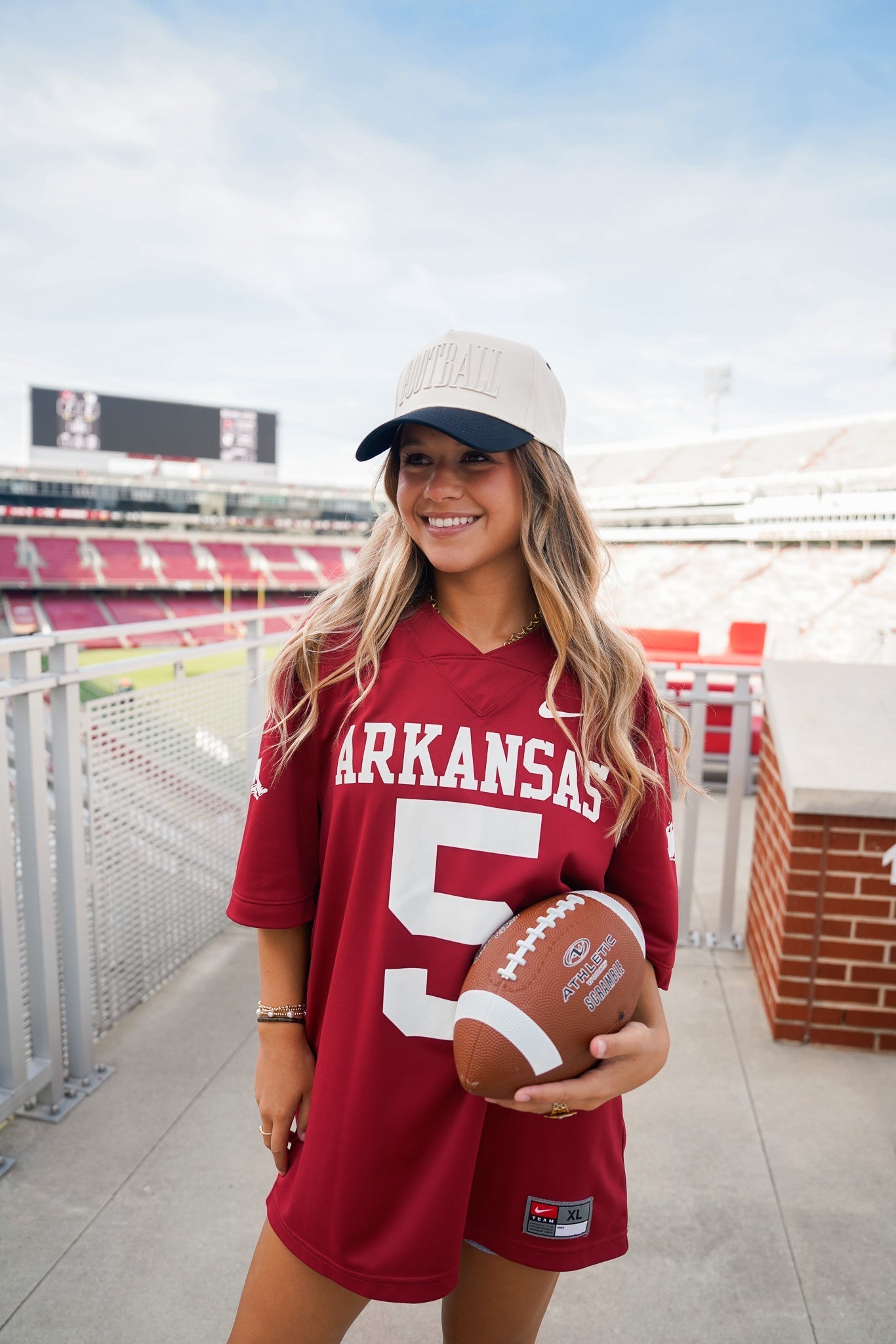 FOOTBALL - Neutral Vintage Trucker Hat - Shop LINNY CO