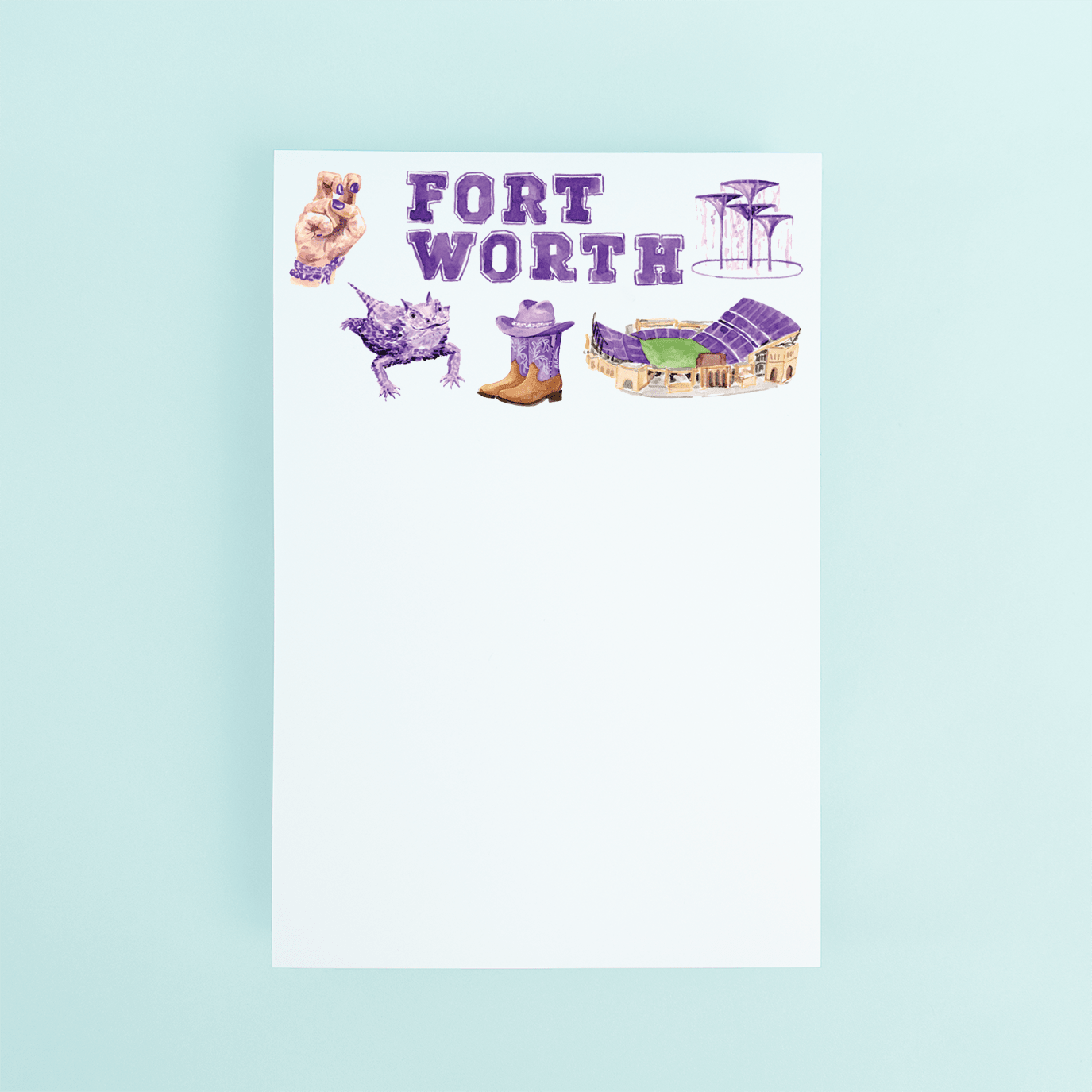 Fort Worth Texas Pattern Notepad - Shop LINNY CO