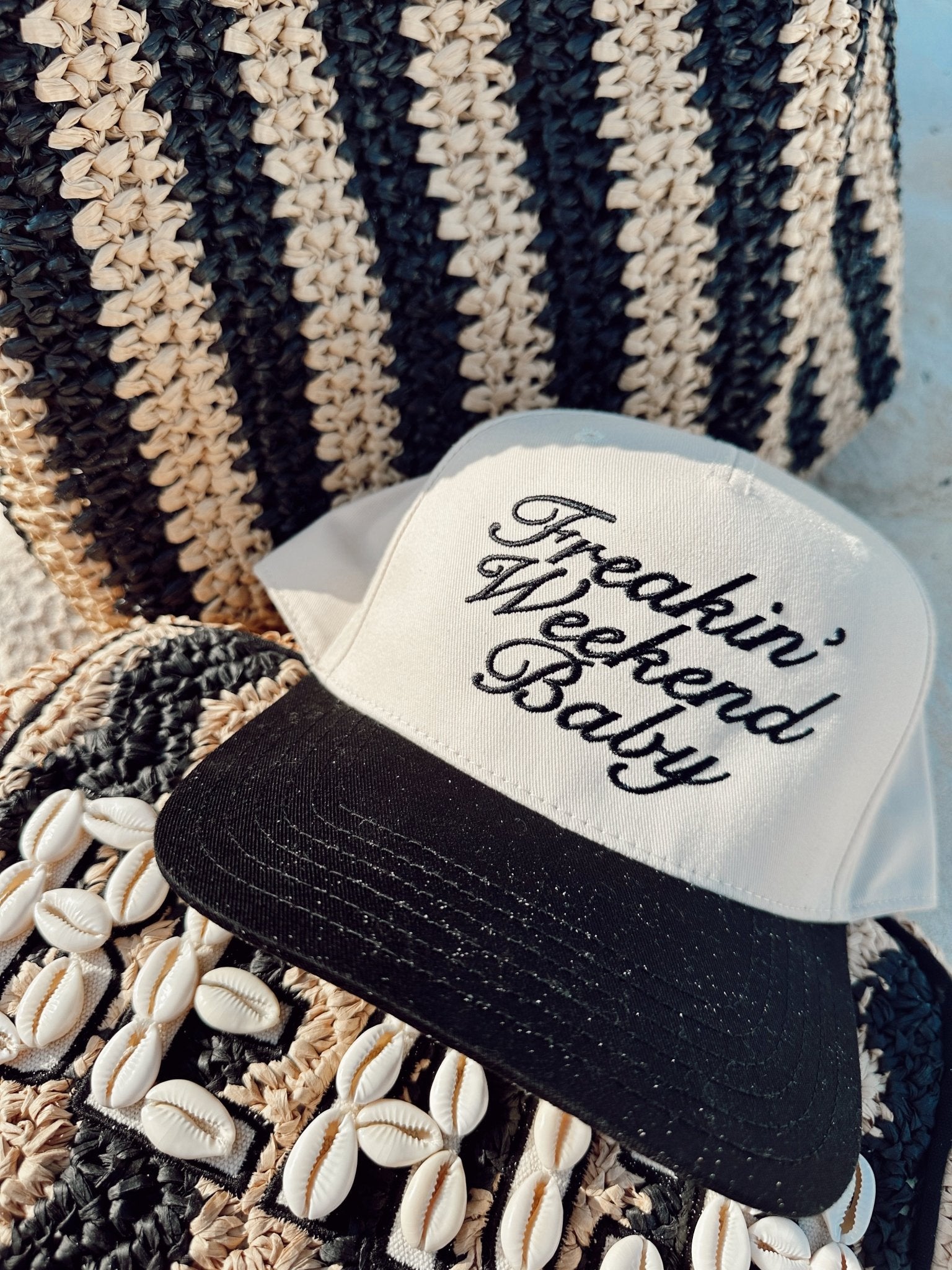 Freakin' Weekend Baby - Vintage Trucker Hat - Shop LINNY CO