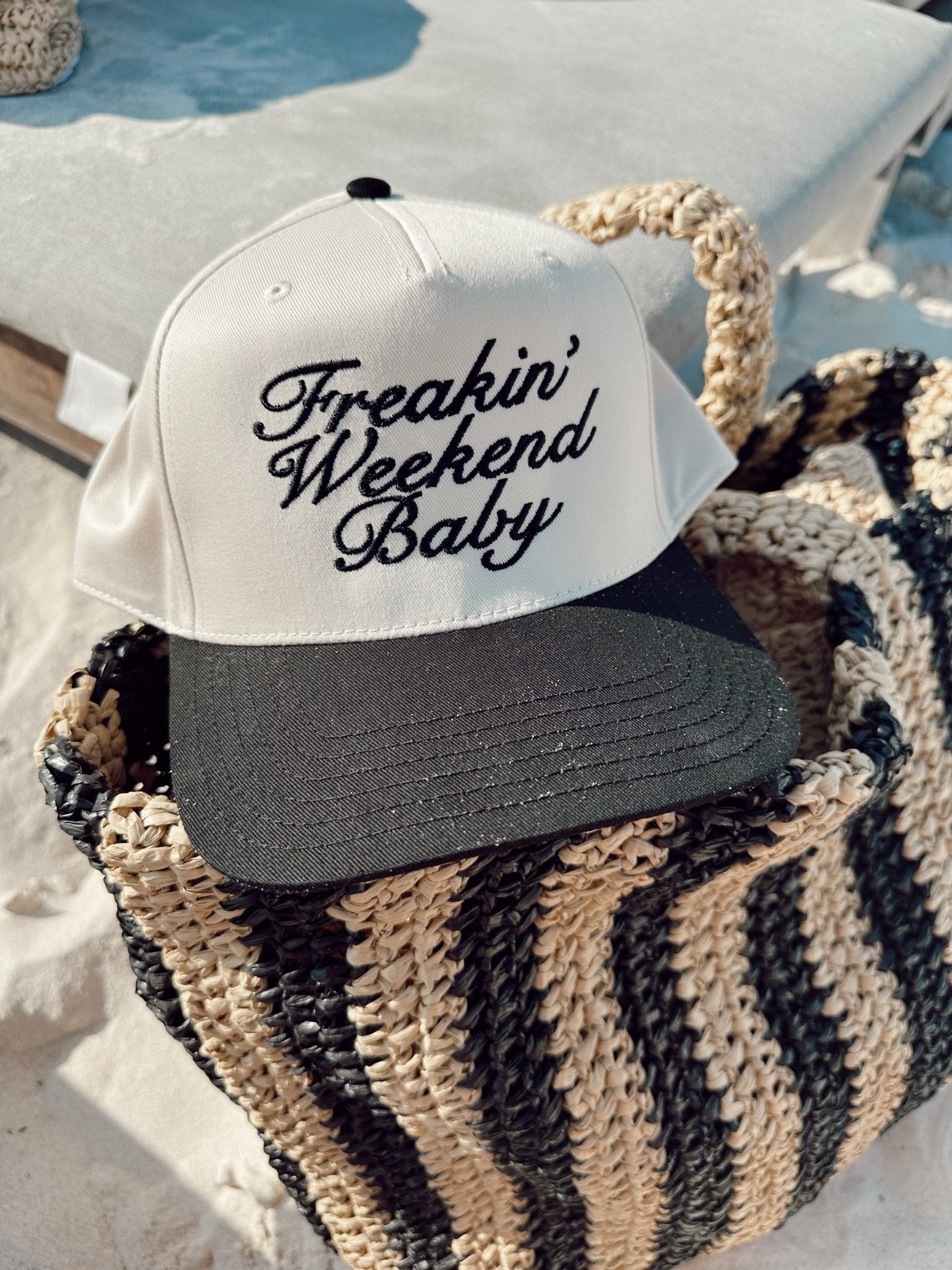 Freakin' Weekend Baby - Vintage Trucker Hat - Shop LINNY CO