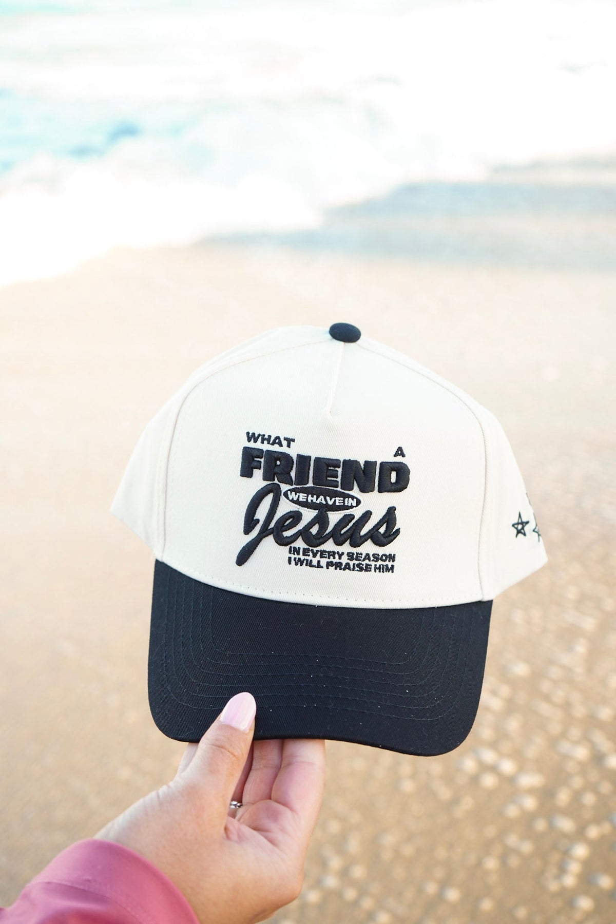 Friend in Jesus - Black Vintage Trucker Hat - Shop LINNY CO