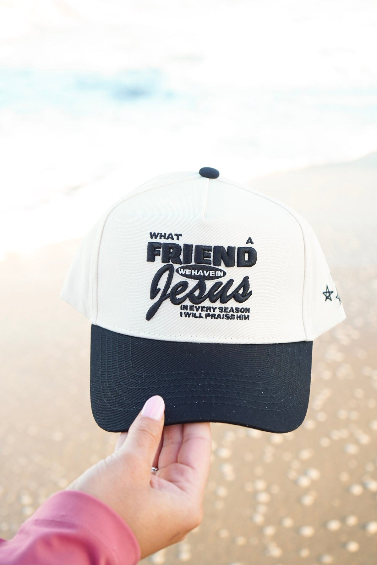 Friend in Jesus - Black Vintage Trucker Hat - Shop LINNY CO