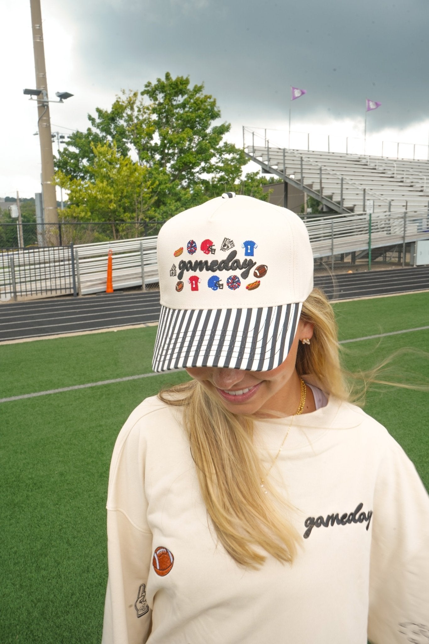 Gameday Icon Black Stripe Trucker Hat - Shop LINNY CO