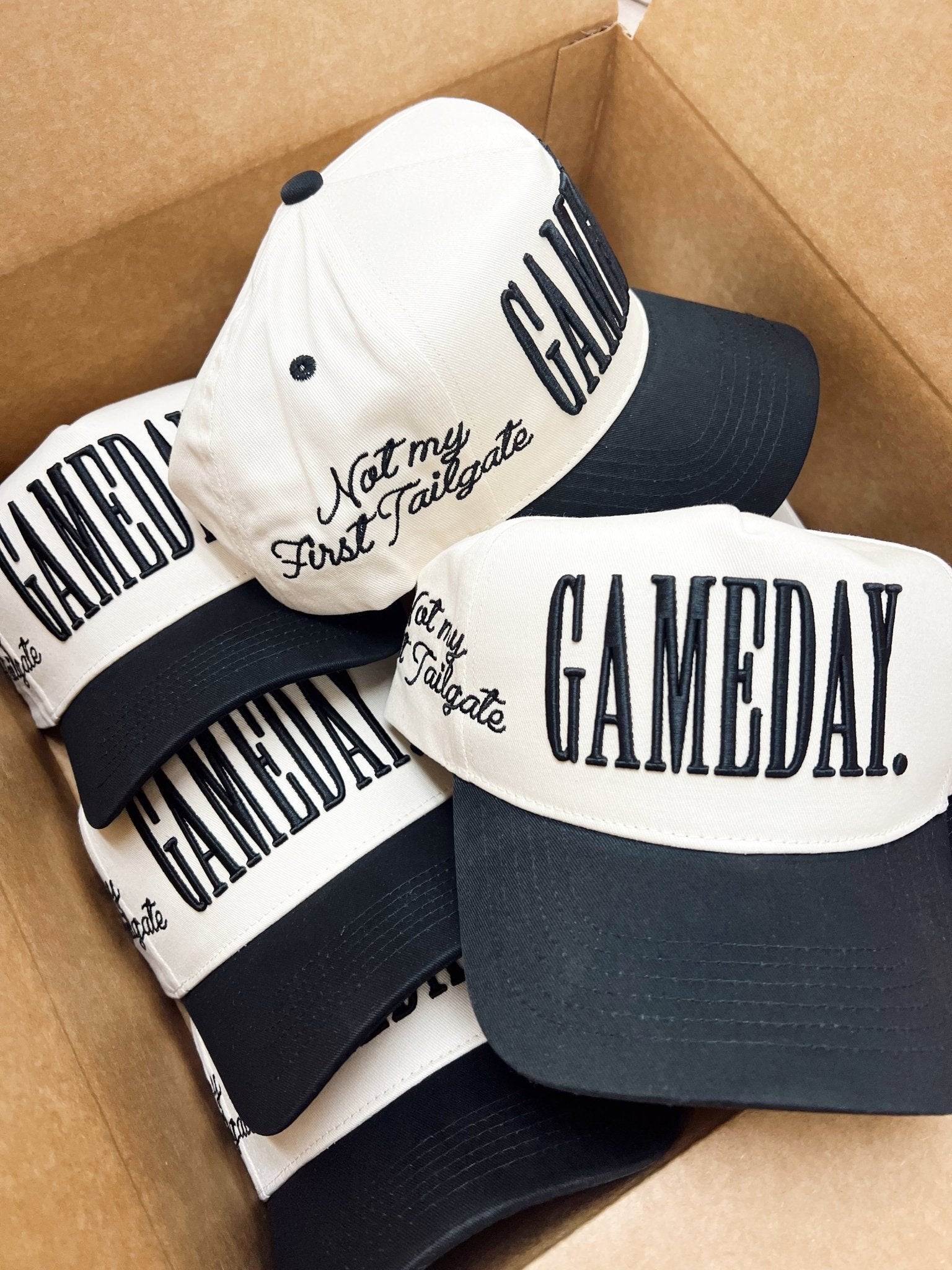 GAMEDAY. - Not My First Tailgate Vintage Trucker Hat - Shop LINNY CO