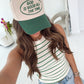 God is Good - Green Vintage Trucker Hat - Shop LINNY CO