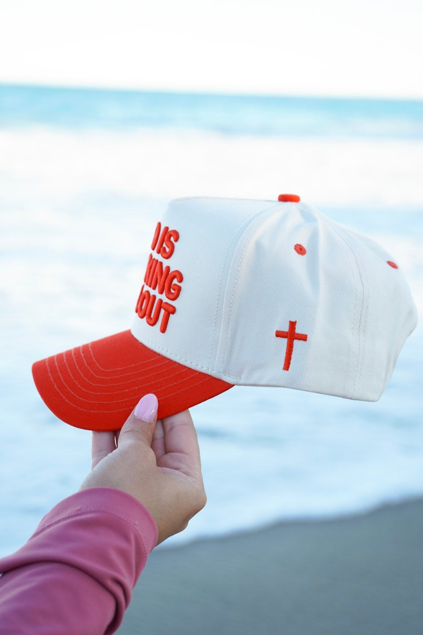 God Is Working It All Out - Red Trucker Hat - Shop LINNY CO