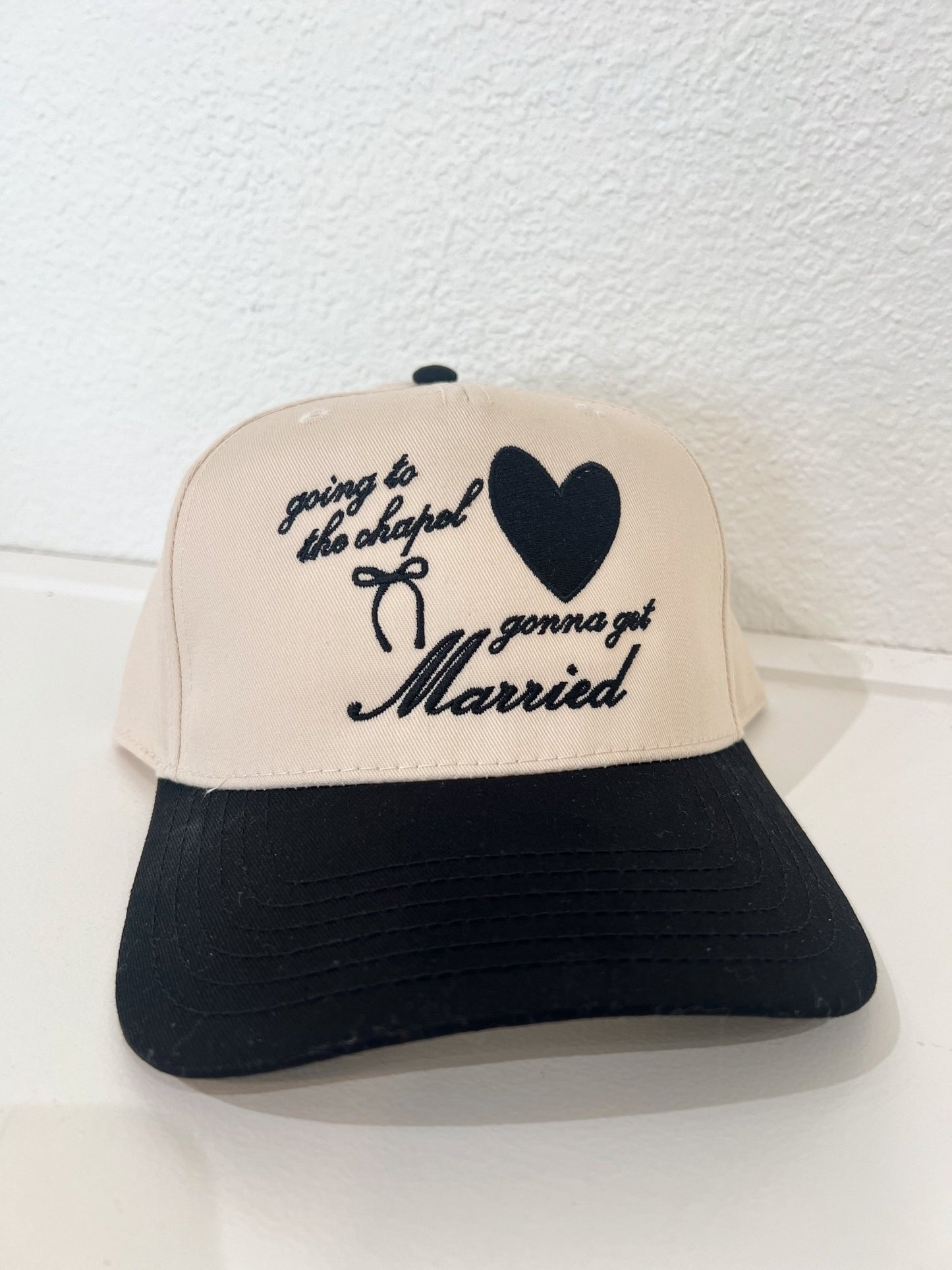 Going To The Chapel - Black Vintage Trucker Hat - Shop LINNY CO