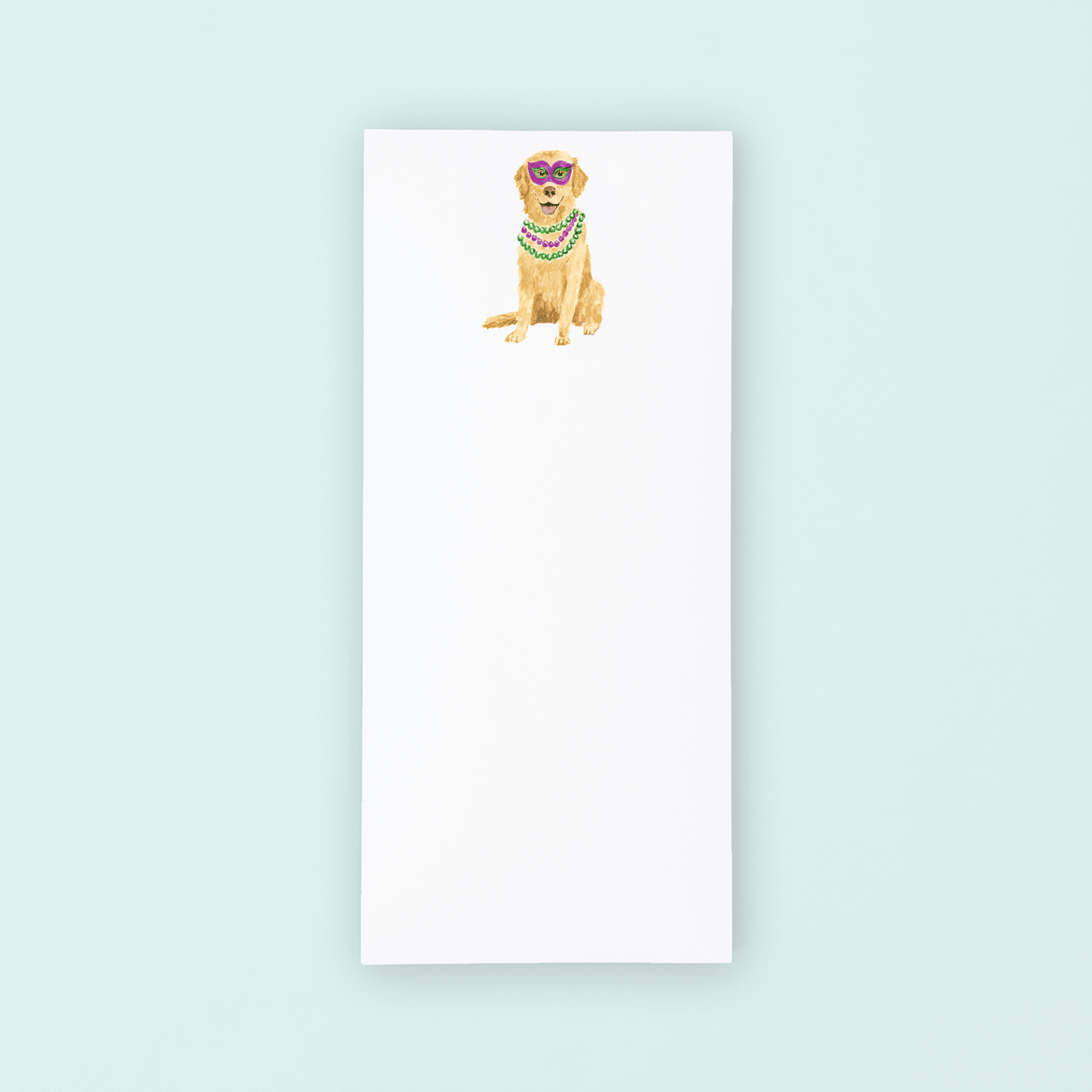 Golden Retriever Mardi Gras Lists Pad - Shop LINNY CO