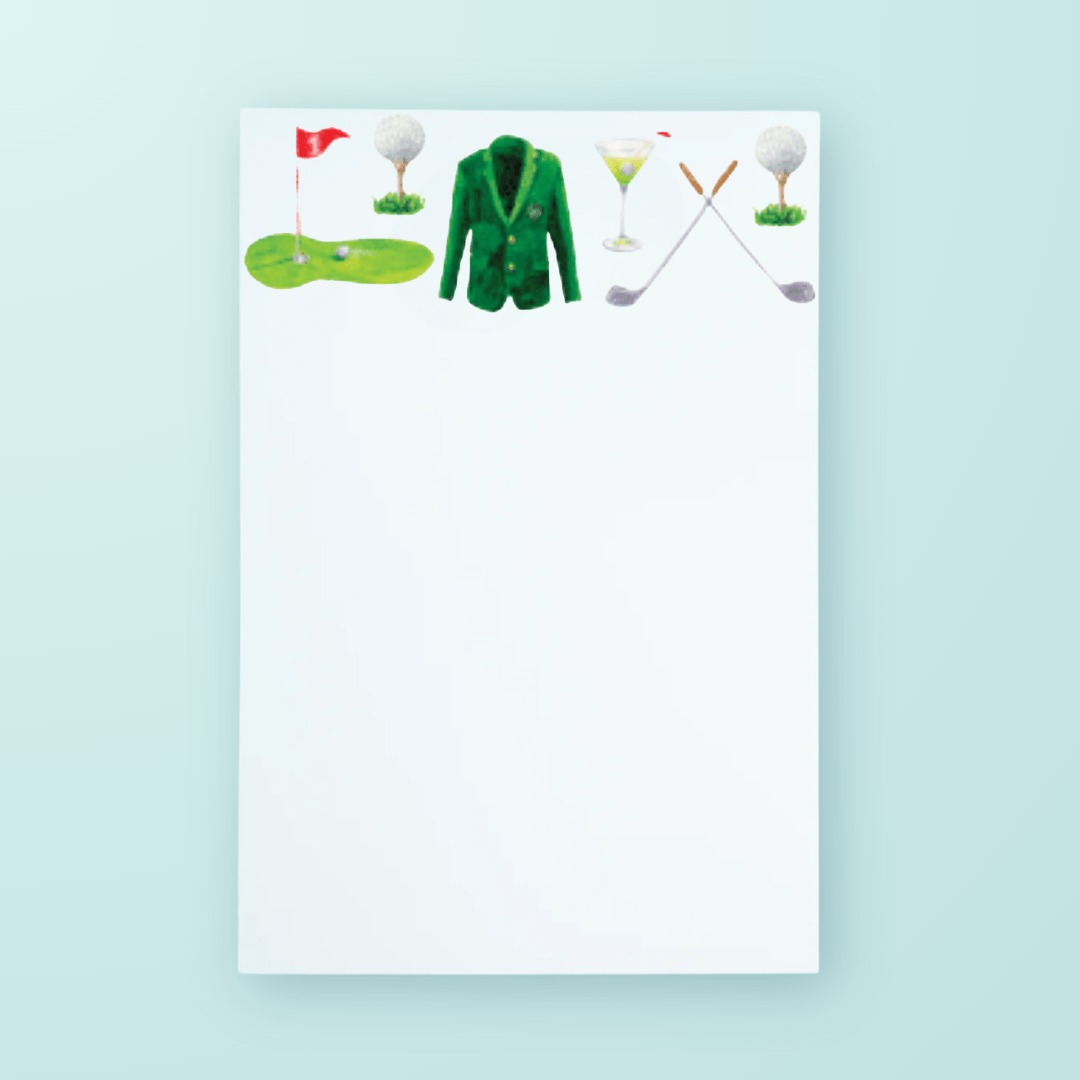 Golf & Cocktails Pattern Notepad - Shop LINNY CO