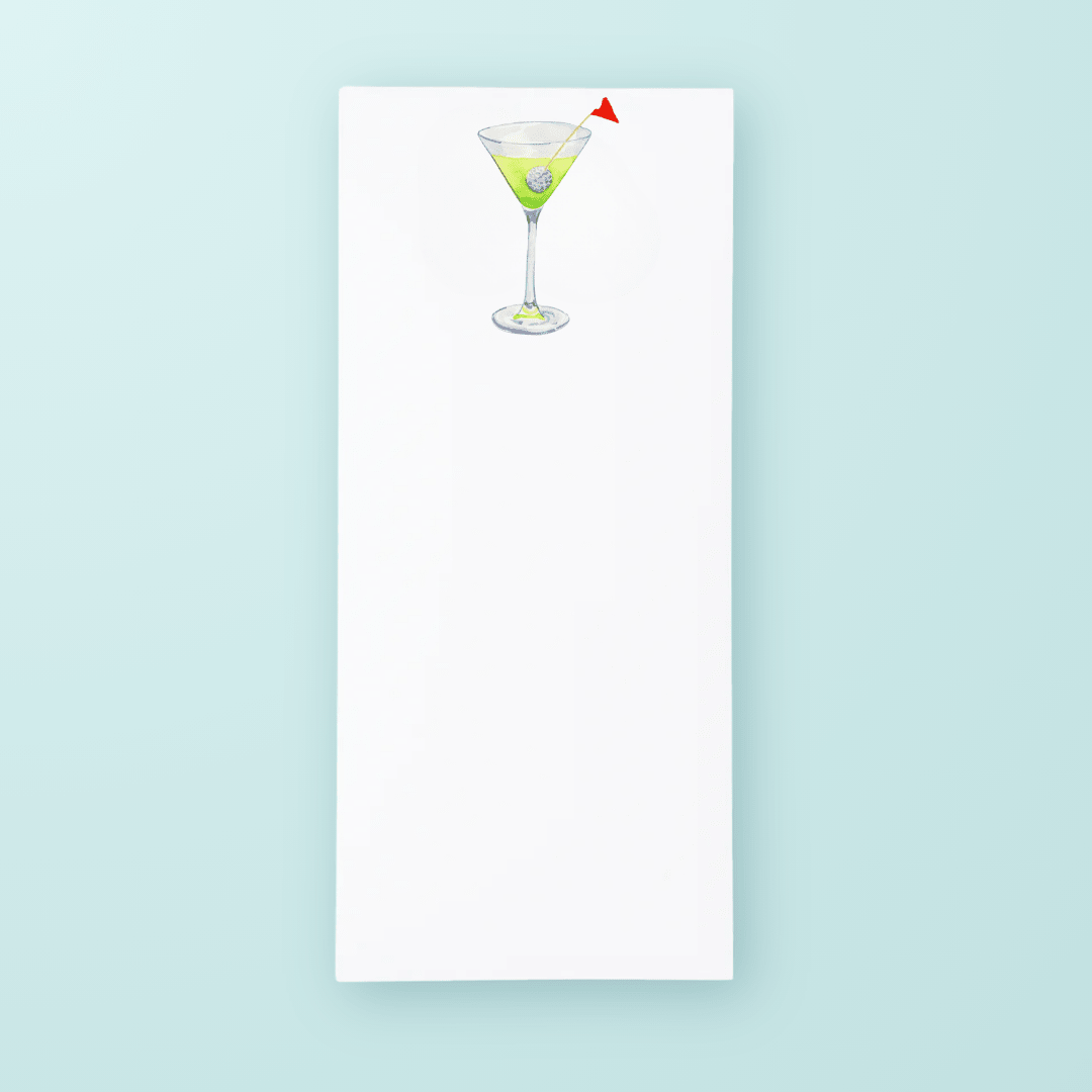 Golf Martini List Pad - Shop LINNY CO