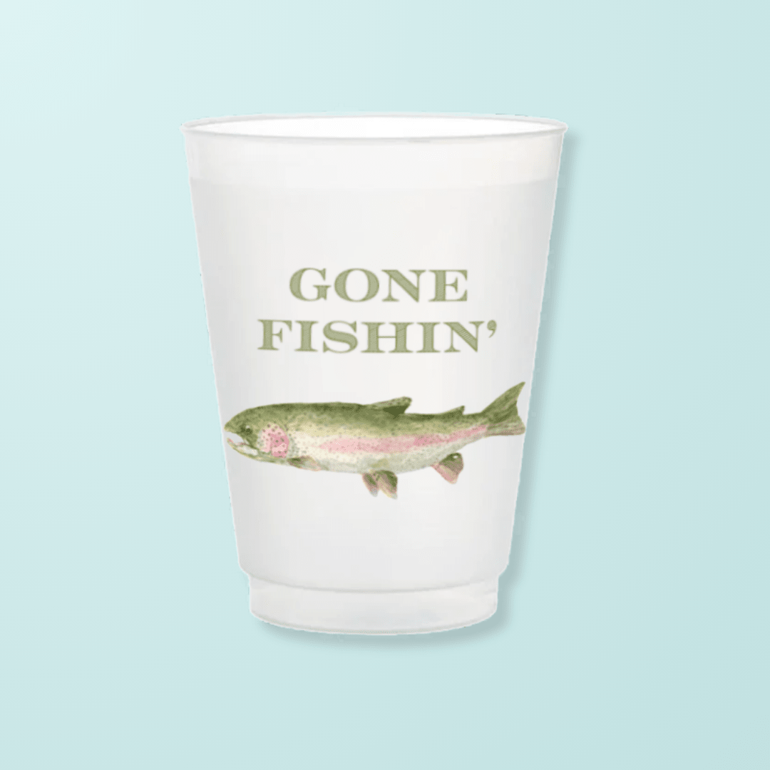 Gone Fishing Frosted Cup - Shop LINNY CO