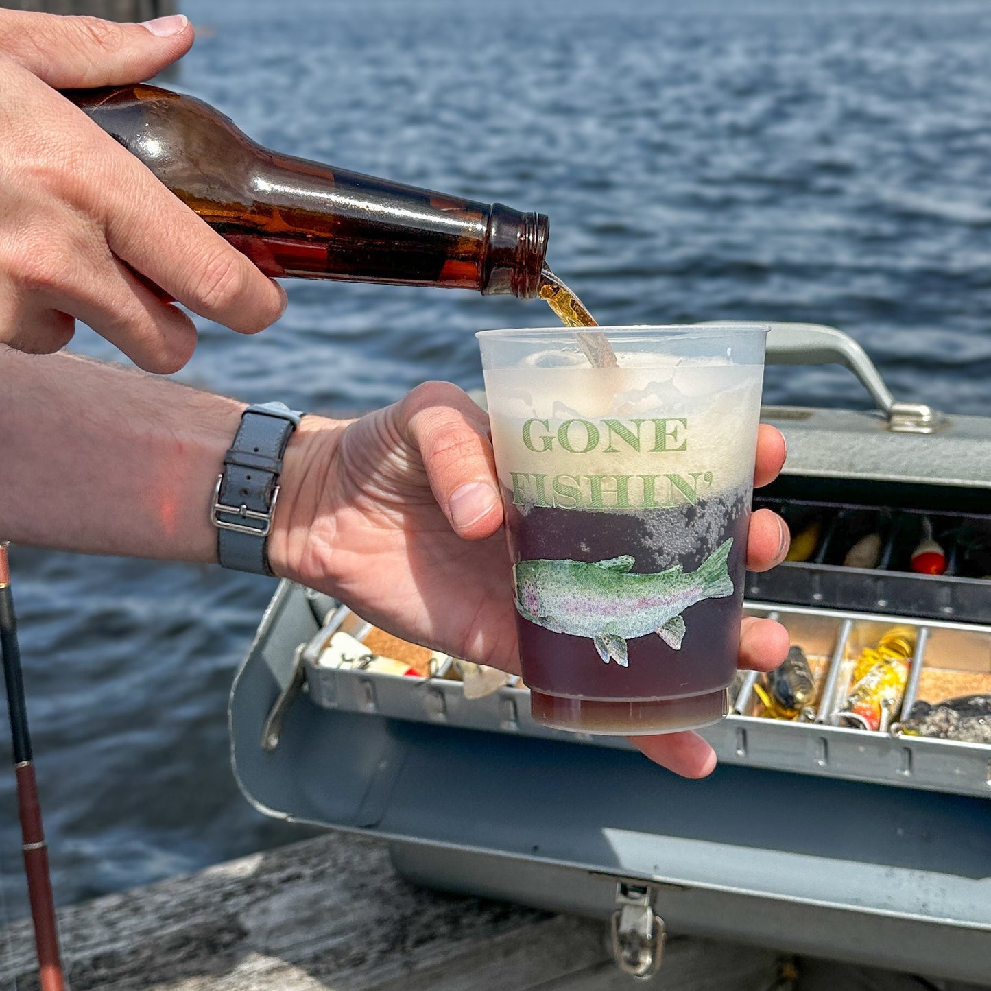 Gone Fishing Frosted Cup - Shop LINNY CO