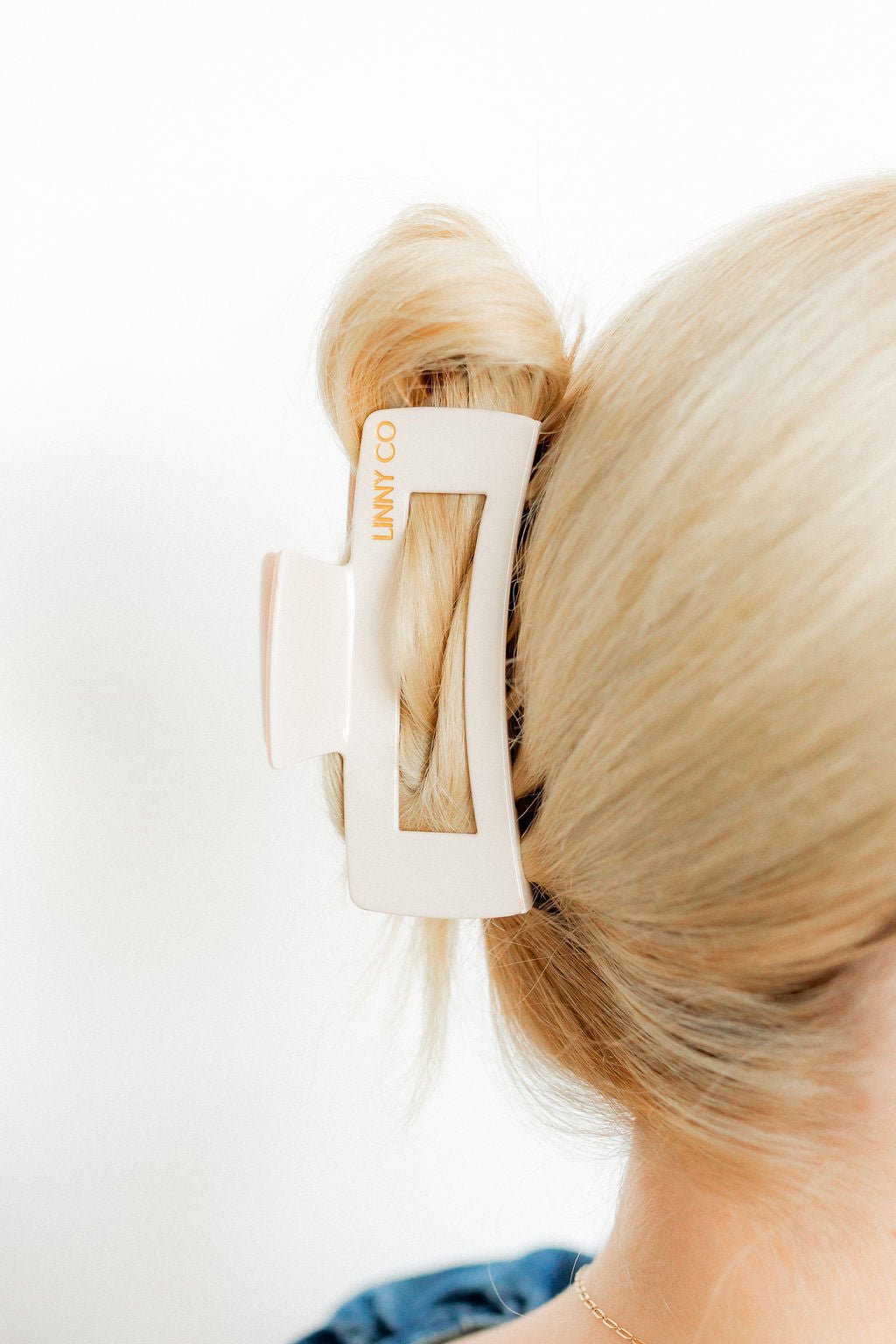 Hair Clip - Harper - Ivory/Tan Two - Tone - Shop LINNY CO