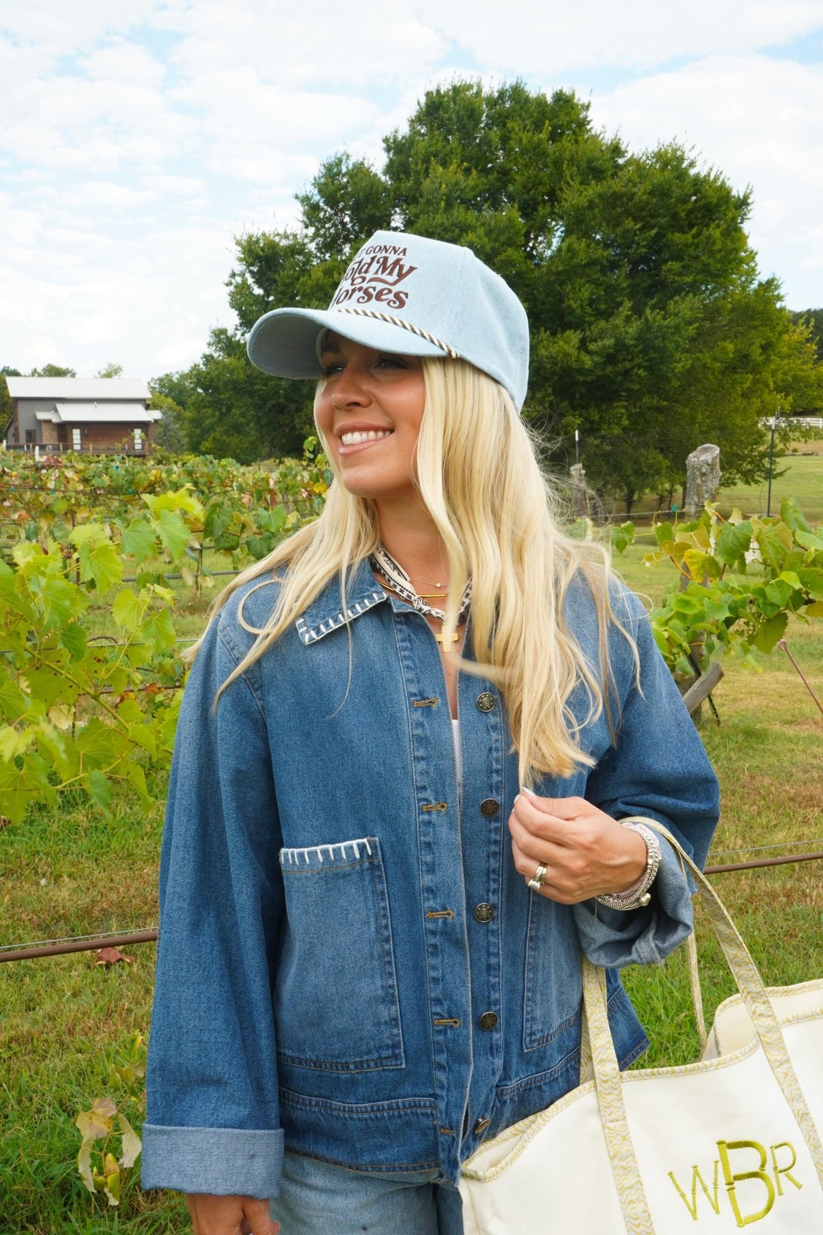 Hold My Horses - Denim Trucker Hat - Shop LINNY CO