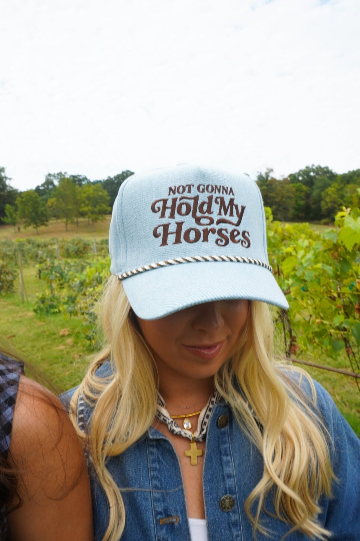 Hold My Horses - Denim Trucker Hat - Shop LINNY CO