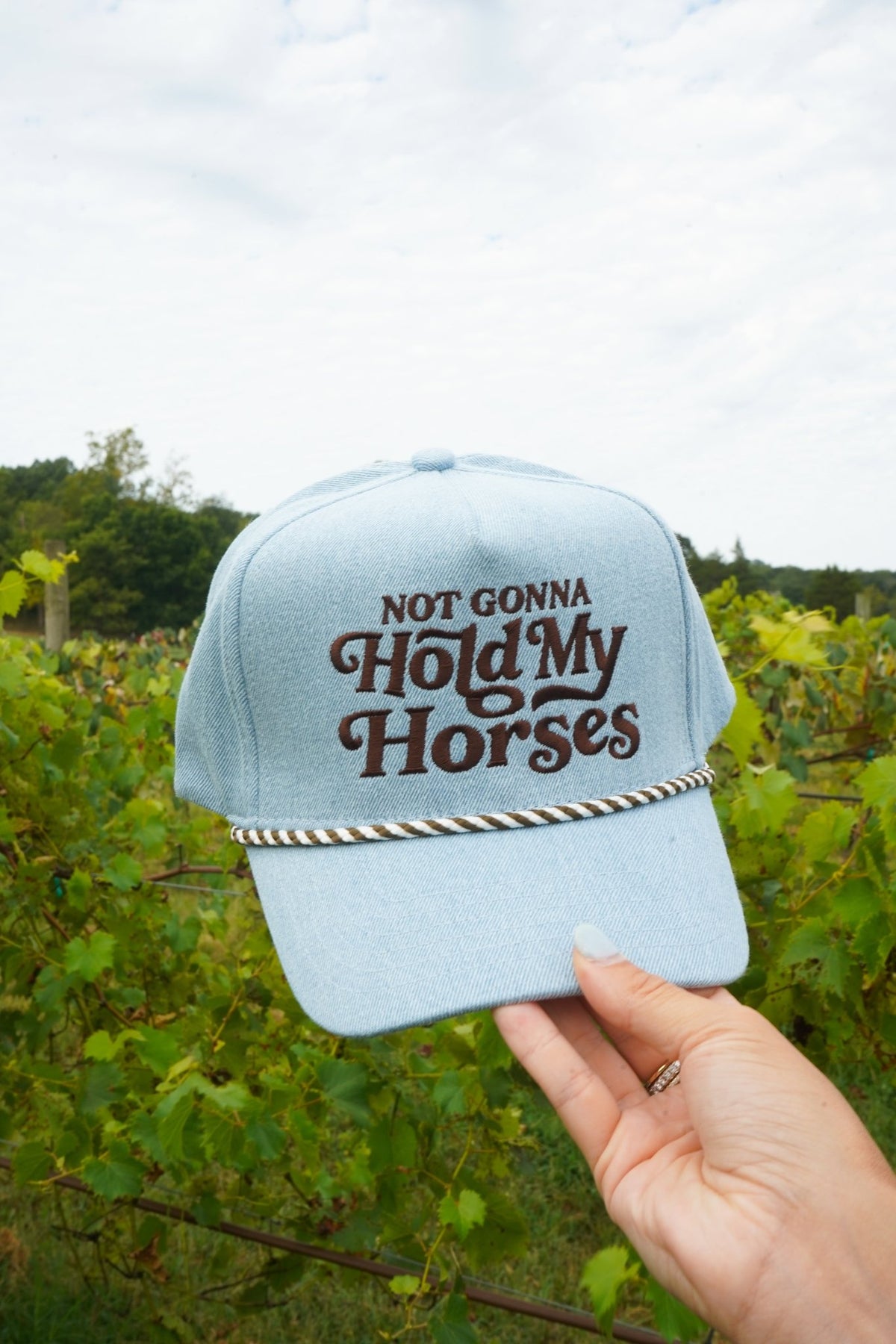 Hold My Horses - Denim Trucker Hat - Shop LINNY CO
