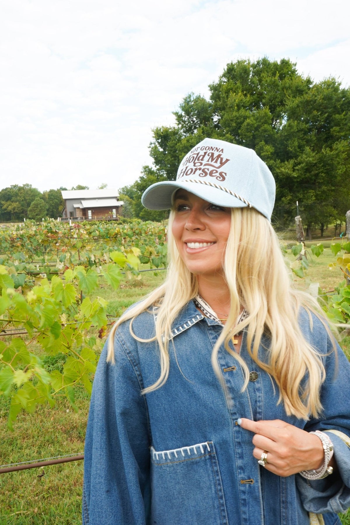 Hold My Horses - Denim Trucker Hat - Shop LINNY CO