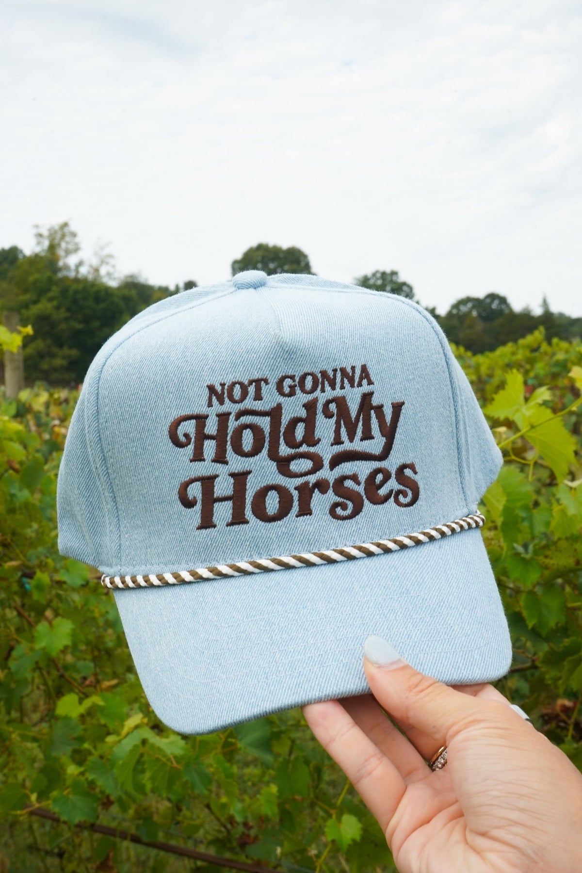 Hold My Horses - Denim Trucker Hat - Shop LINNY CO