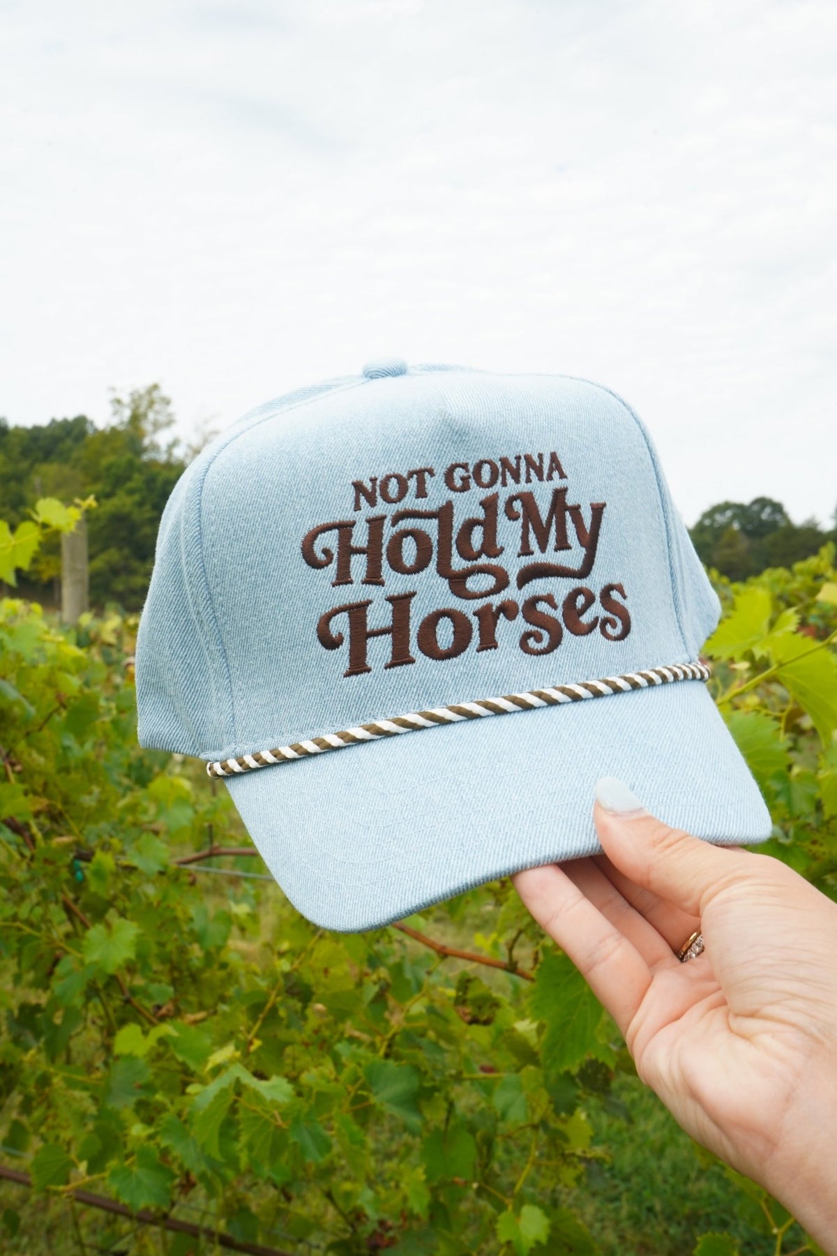 Hold My Horses - Denim Trucker Hat - Shop LINNY CO
