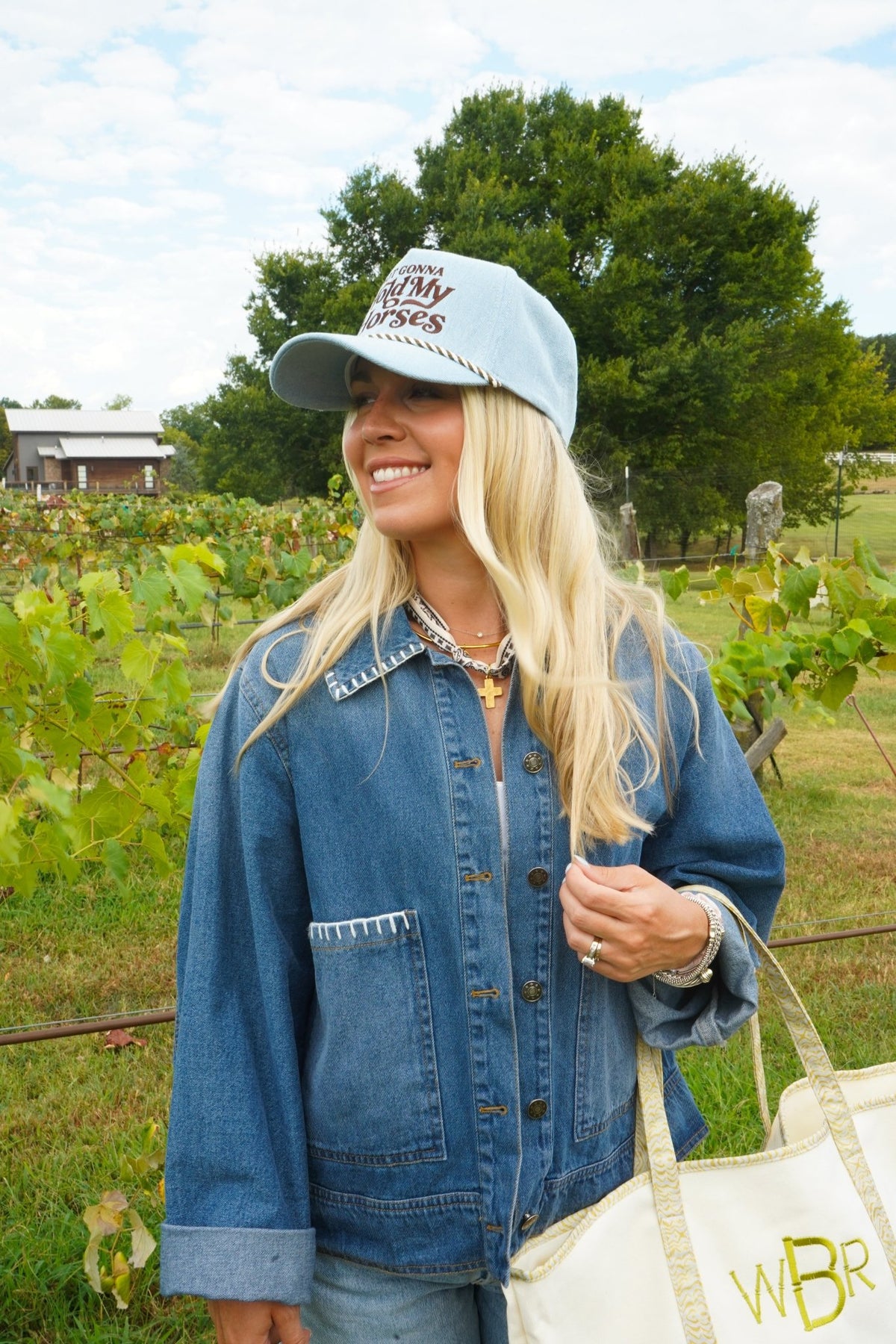 Hold My Horses - Denim Trucker Hat - Shop LINNY CO