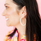 Holly Medium Hoop Earrings - Champagne Sparkle - Shop LINNY CO