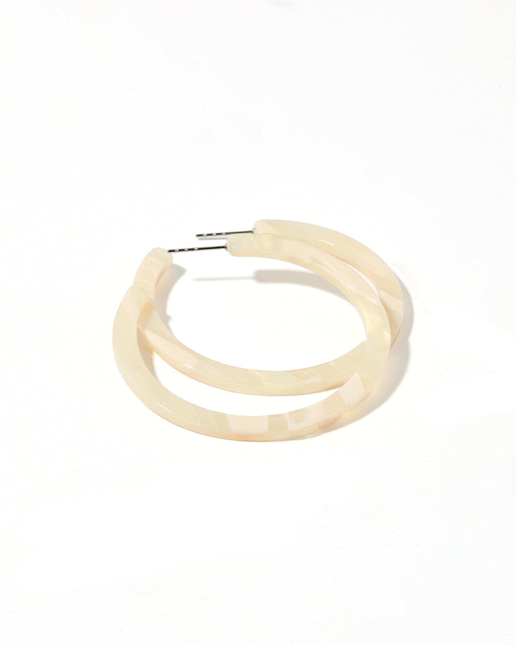 Holly Medium Hoop Earrings - Champagne Sparkle - Shop LINNY CO