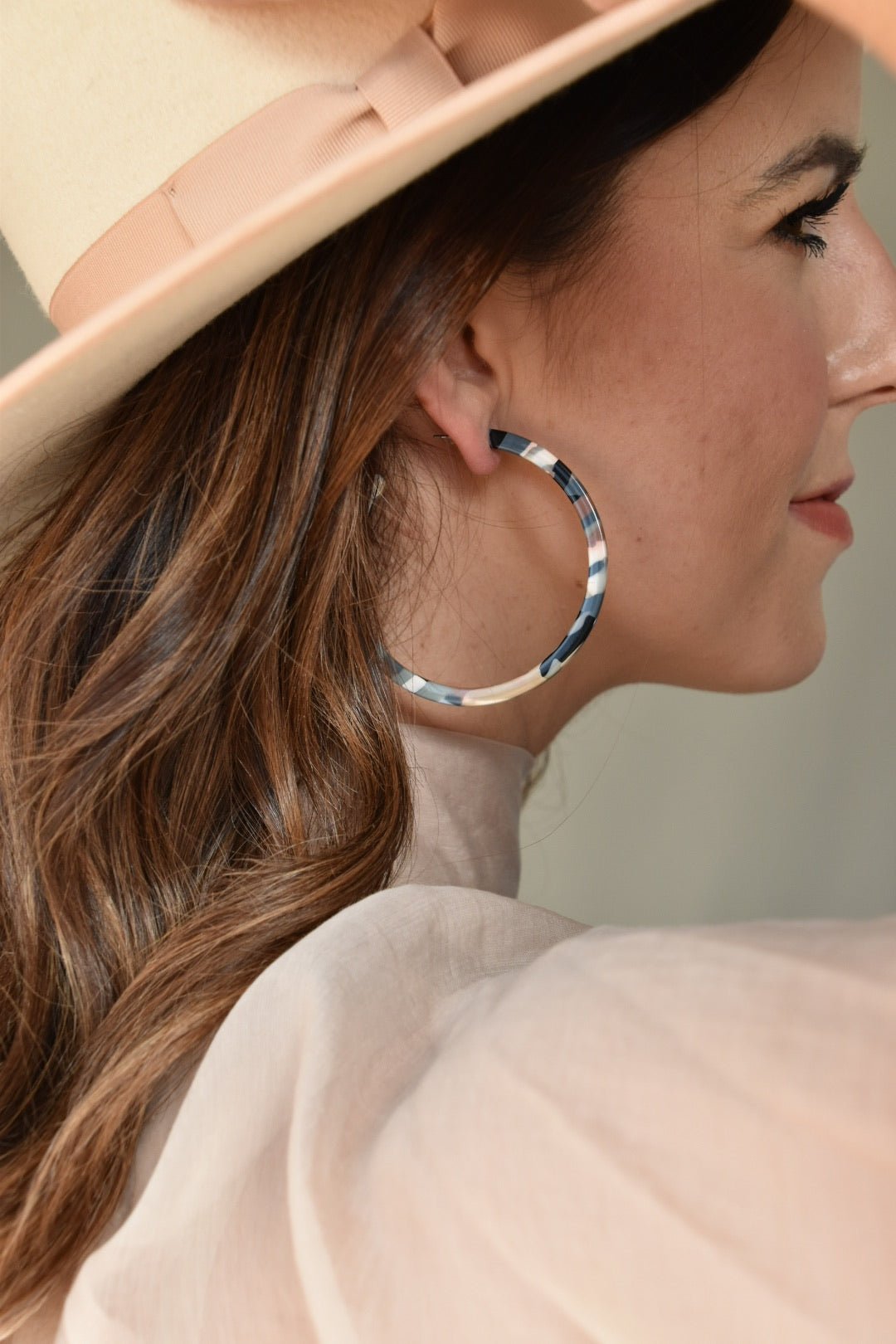 Holly Mega Hoop Earrings - Desert Camo - Shop LINNY CO