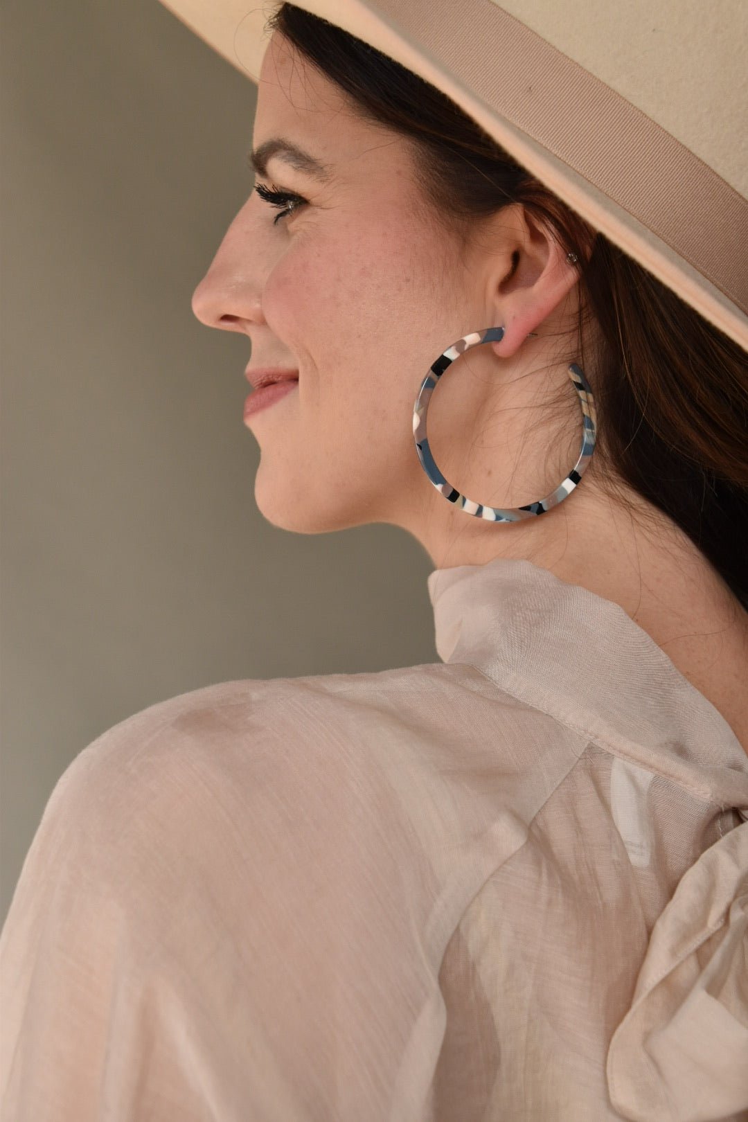 Holly Mega Hoop Earrings - Desert Camo - Shop LINNY CO