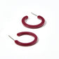 Holly Mini Hoop Earrings - Maroon - Shop LINNY CO