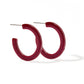 Holly Mini Hoop Earrings - Maroon - Shop LINNY CO